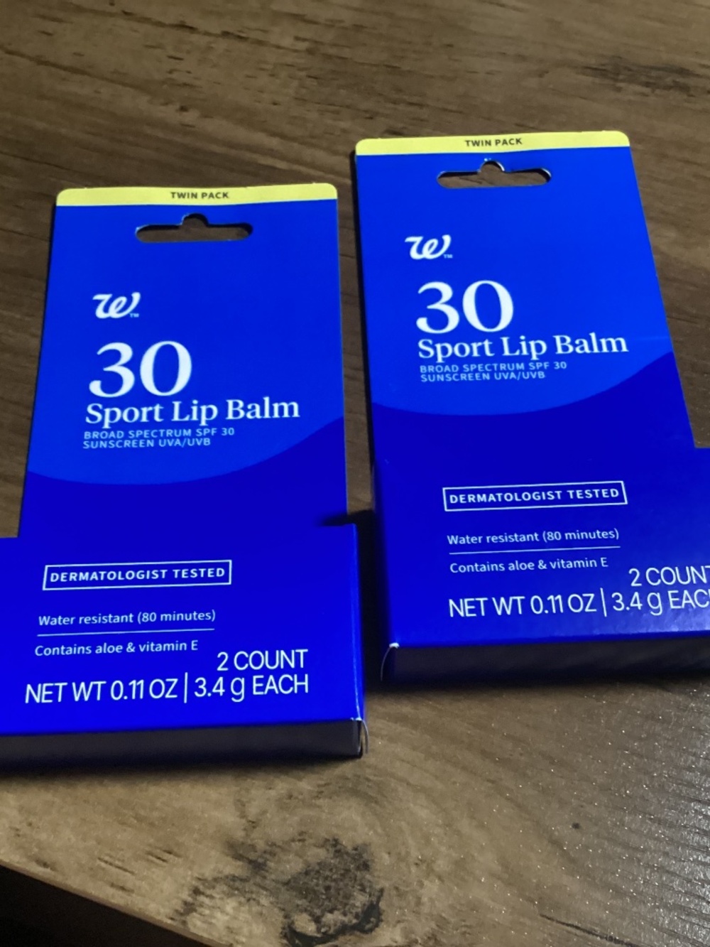 Walgreens Sport Lip Balm SPF 30 Twin Pack Bundle 2 pack